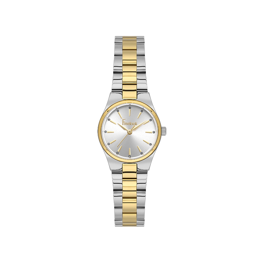 Freelook Naturelle Silver and Gold Stainless Steel Watch for Women FL.1.10540-5