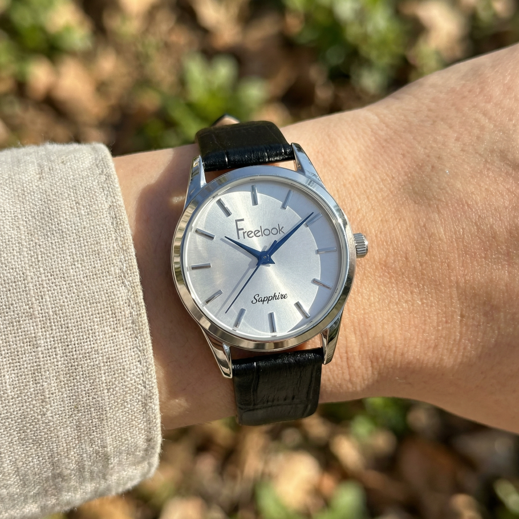 Freelook Naturelle Black Leather Watch for Women FL.1.10541-1