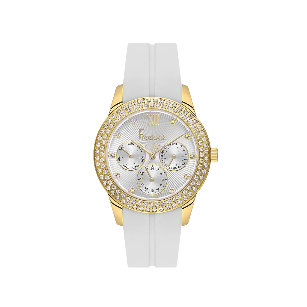 Freelook Charmant White Silicone Watch for Women FL.1.10542-2