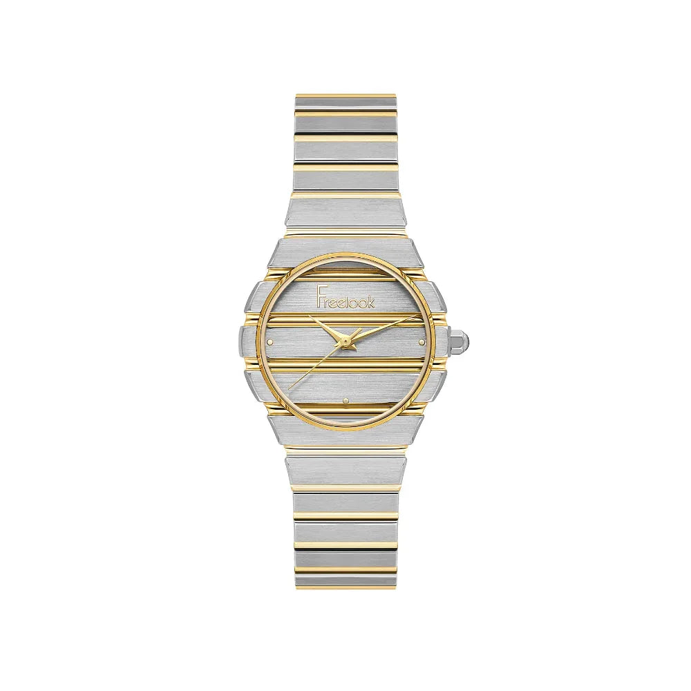 Freelook Charmant Silver and Gold Stainless Steel Watch for Women FL.1.10543-4 - Daniel Klein Saudi Arabia
