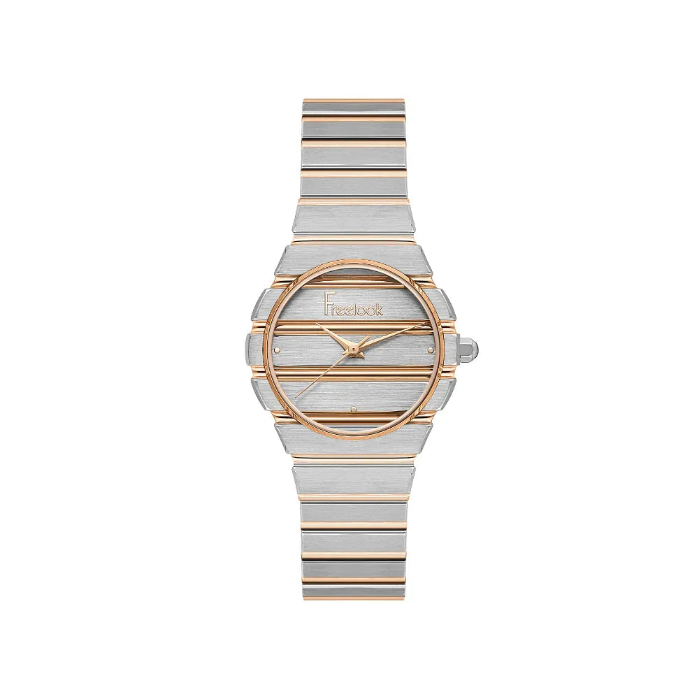 Freelook Charmant Silver and Rose Gold Stainless Steel Watch for Women FL.1.10543-5 - Daniel Klein Saudi Arabia
