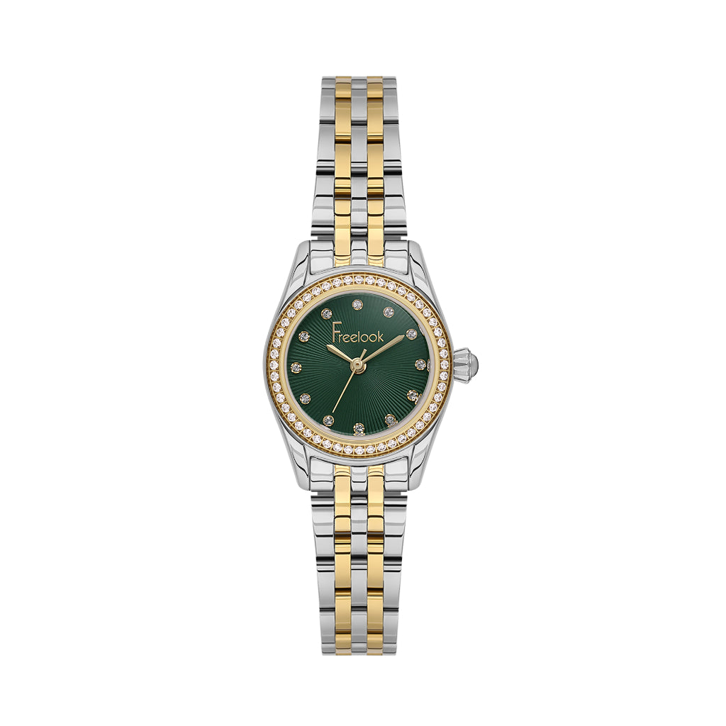 Freelook Naturelle Silver and Gold Stainless Steel Watch for Women FL.1.10544-4