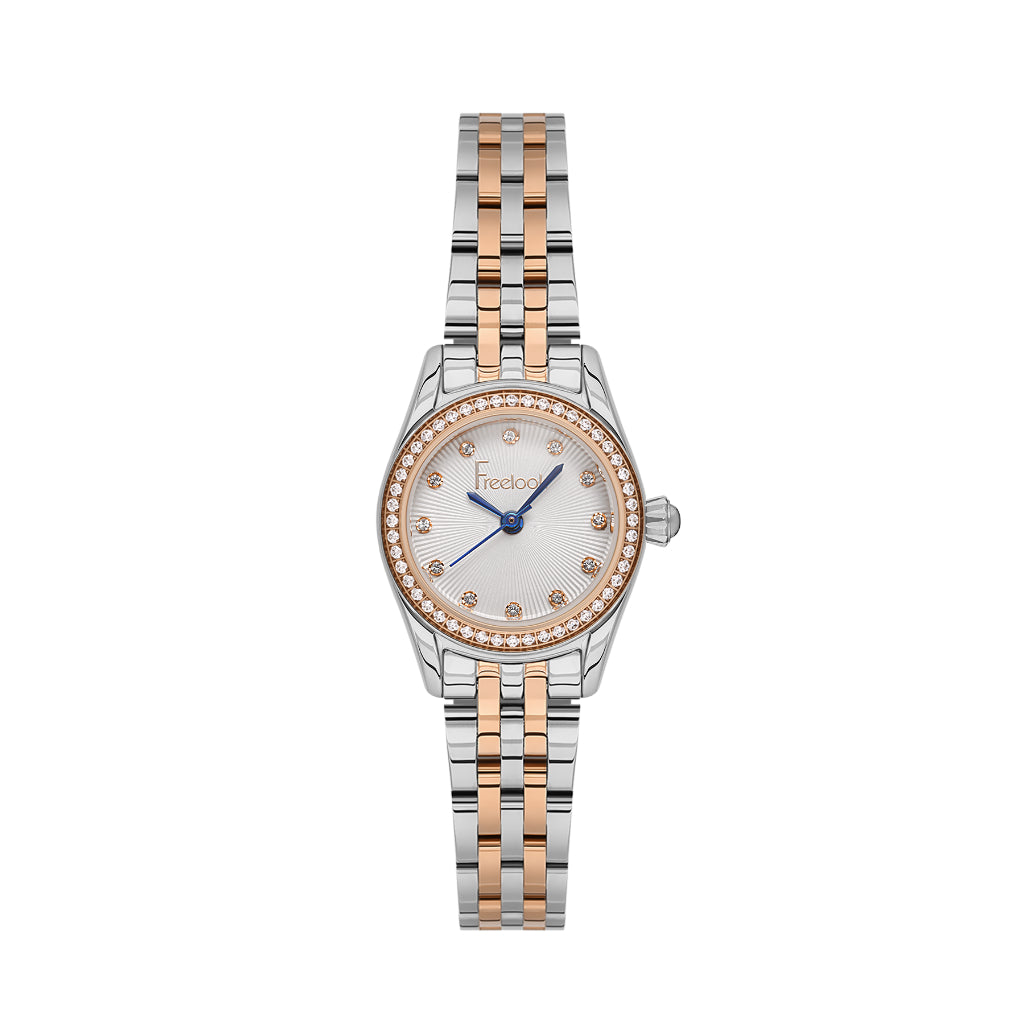 Freelook Naturelle Silver and Rose Gold Stainless Steel Watch for Women FL.1.10544-5