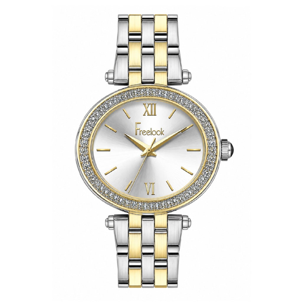 Freelook Lumiere Silver and Gold Stainless Steel Watch for Women FL.1.10545-4