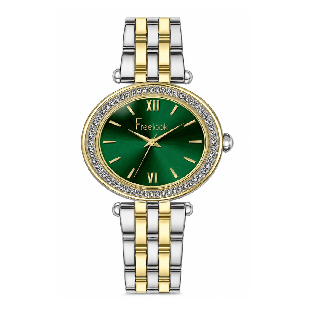 Freelook Lumiere Silver and Gold Stainless Steel Watch for Women FL.1.10545-5