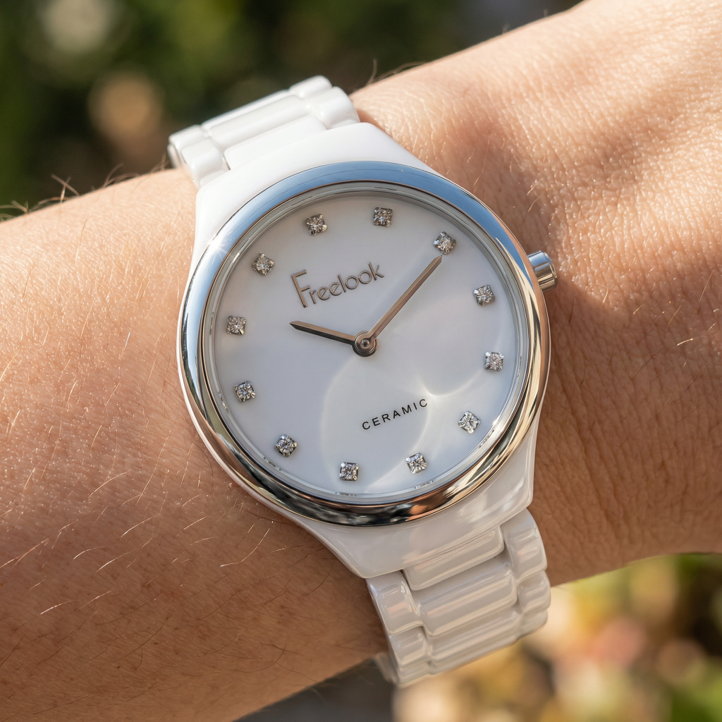 Freelook Charmant White Ceramic Watch for Women FL.4.10018-1