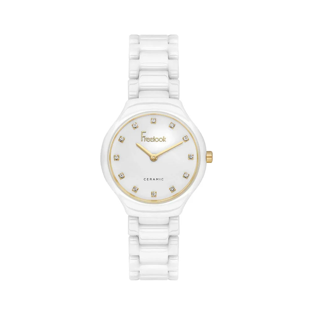 Freelook Charmant White Ceramic Watch for Women FL.4.10018-2 - Daniel Klein Saudi Arabia