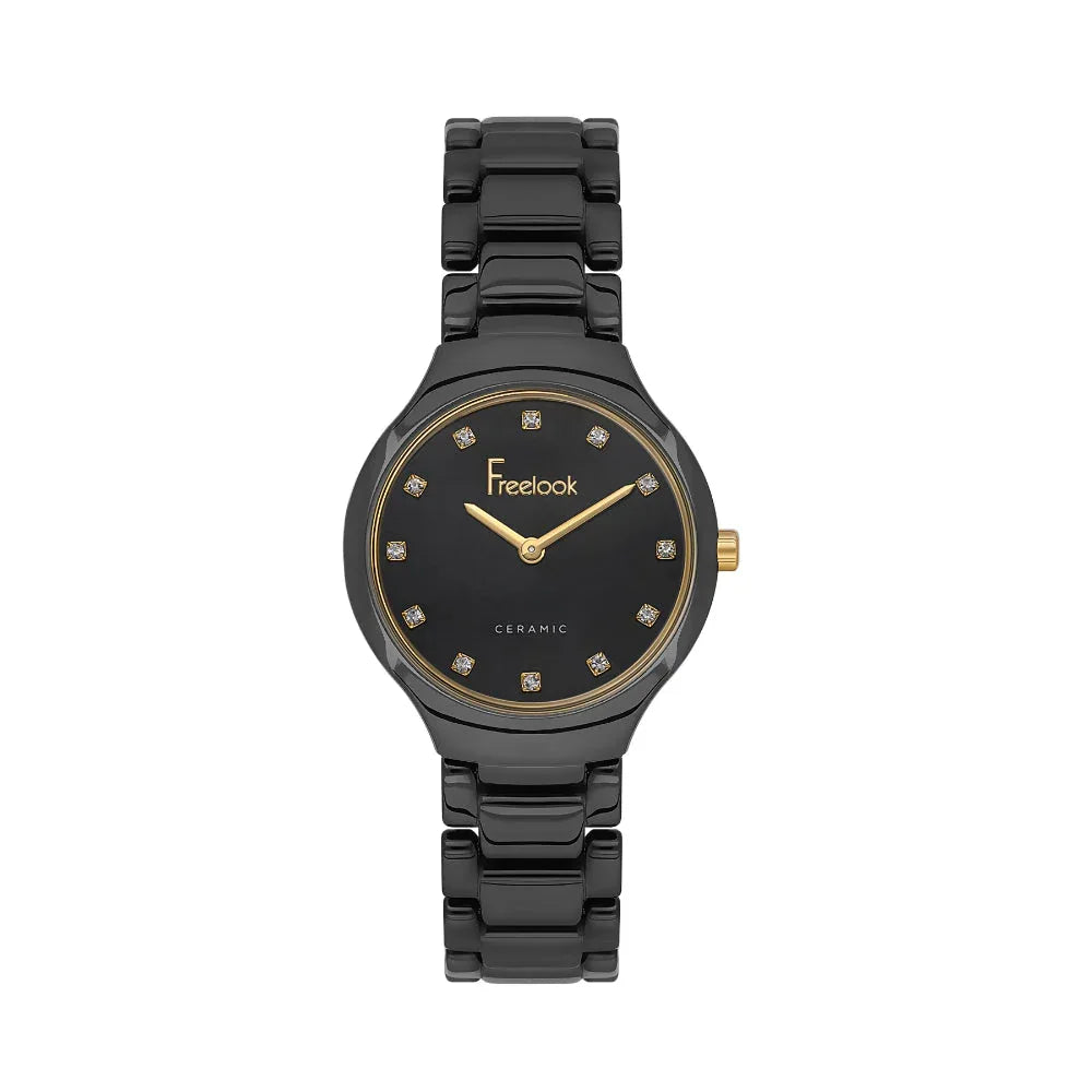 Freelook Charmant Black Ceramic Watch for Women FL.4.10018-4 - Daniel Klein Saudi Arabia