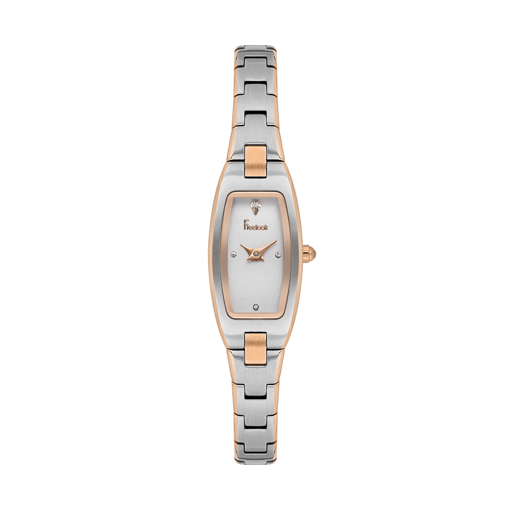 Freelook Jolie Silver and Rose Gold Stainless Steel Watch for Women FL.4.10019-5