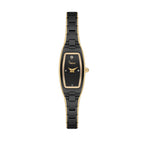 Freelook Jolie Black and Gold Stainless Steel Watch for Women FL.4.10019-6