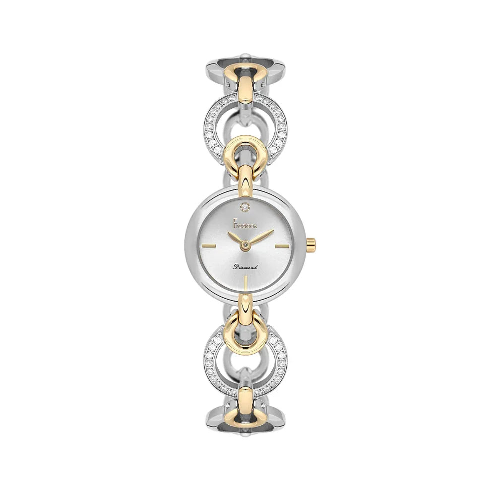 Freelook Lumiere Silver and Gold Stainless Steel Watch for Women FL.4.10020-1 - Daniel Klein Saudi Arabia