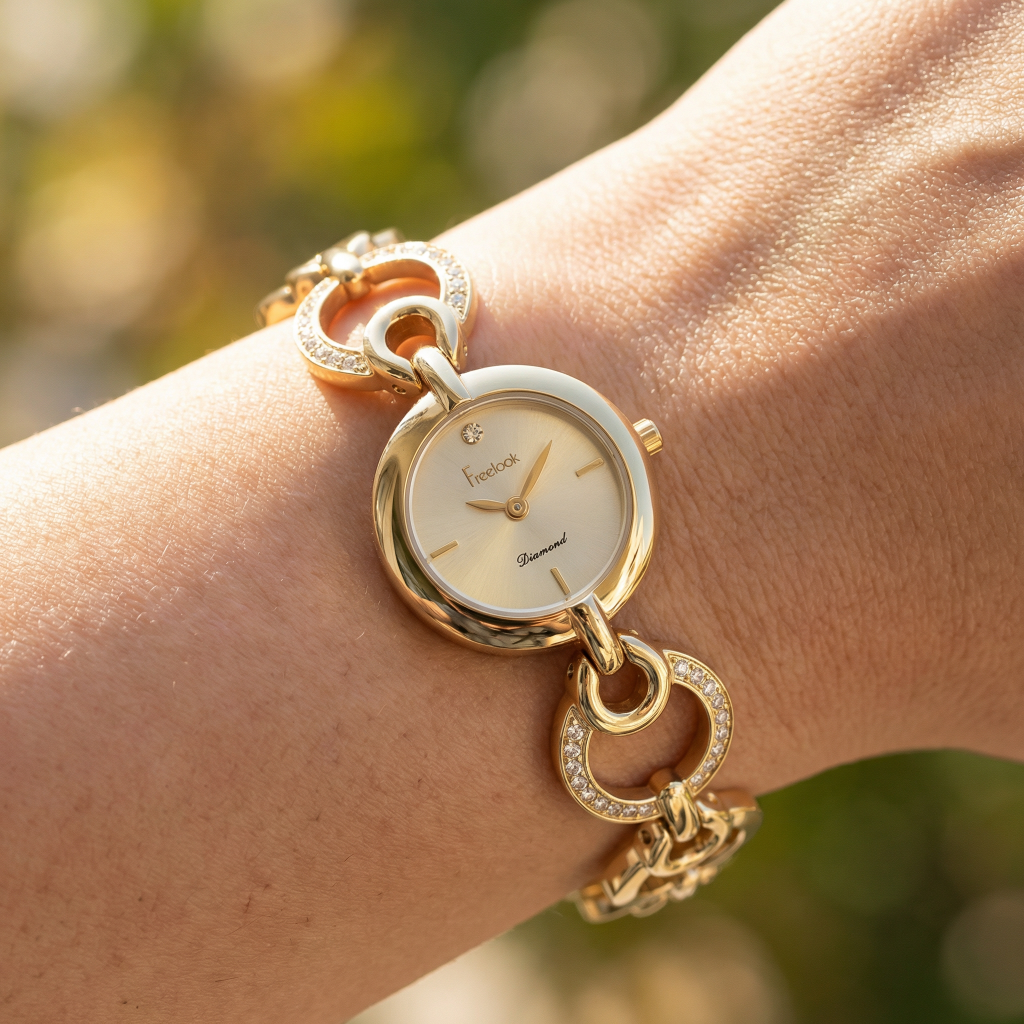 Freelook Lumiere Gold Stainless Steel Watch for Women FL.4.10020-4