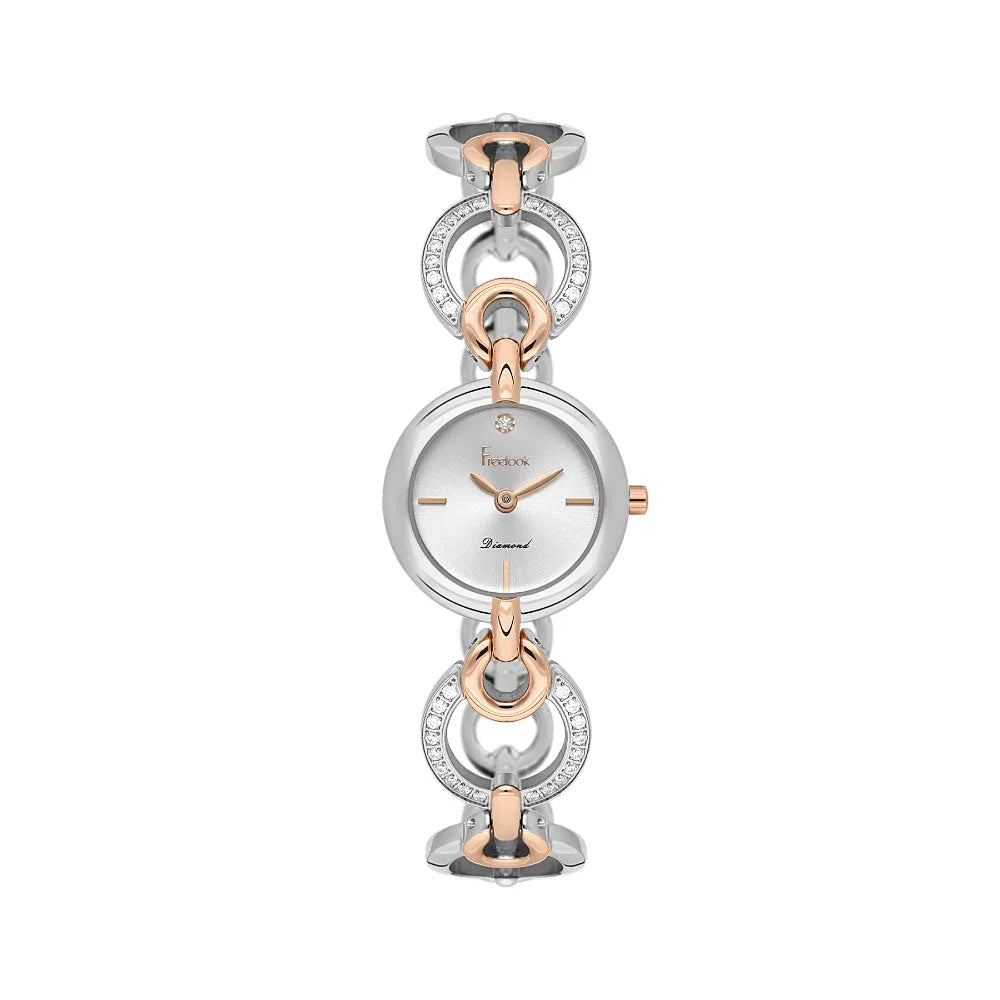 Freelook Lumiere Silver and Gold Stainless Steel Watch for Women FL.4.10020-5 - Daniel Klein Saudi Arabia