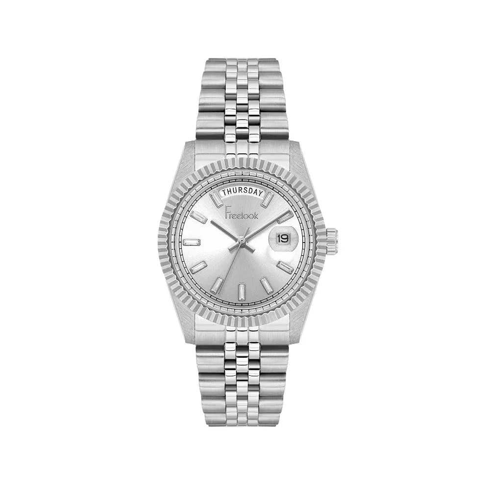 Freelook Jolie Silver Stainless Steel Watch for Women FL.4.10021-1 - Daniel Klein Saudi Arabia