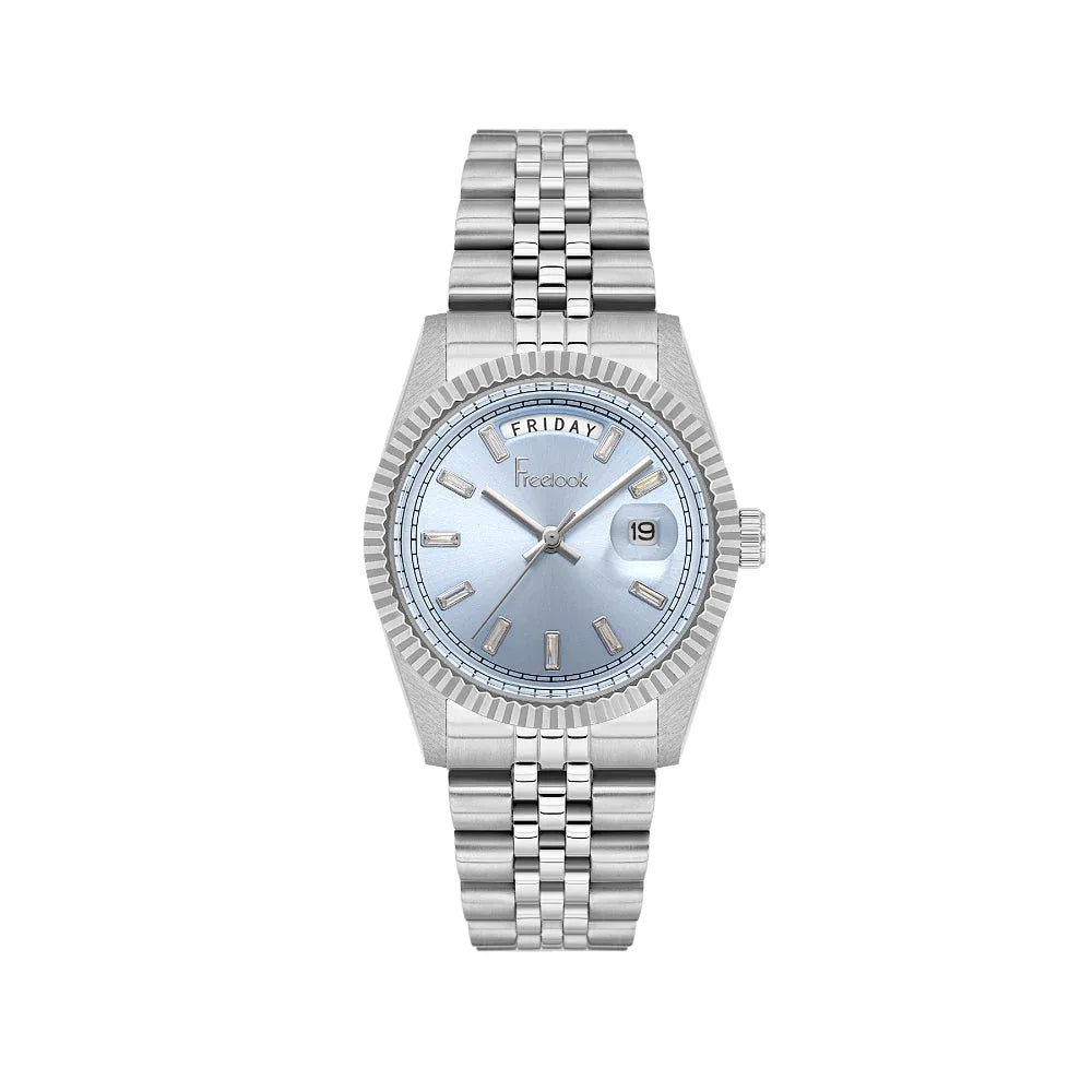 Freelook Jolie Silver Stainless Steel Watch for Women FL.4.10021-2 - Daniel Klein Saudi Arabia