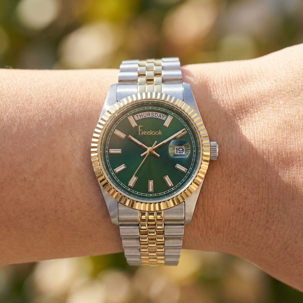 Freelook Jolie Silver and Gold Stainless Steel Watch for Women FL.4.10021-5
