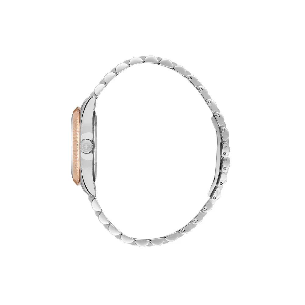 Freelook Jolie Silver and Rose Gold Stainless Steel Watch for Women FL.4.10021-6 - Daniel Klein Saudi Arabia