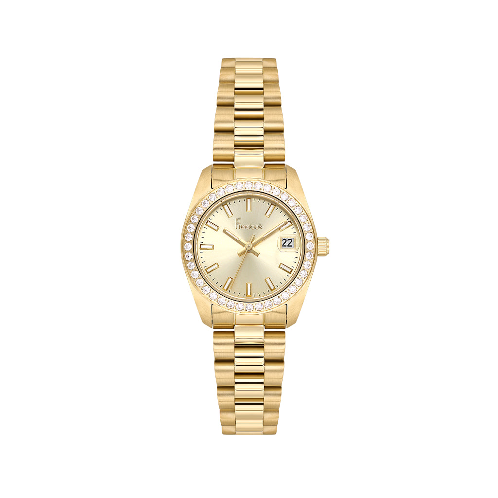 Freelook Lumiere Gold Stainless Steel Watch for Women FL.4.10022-2