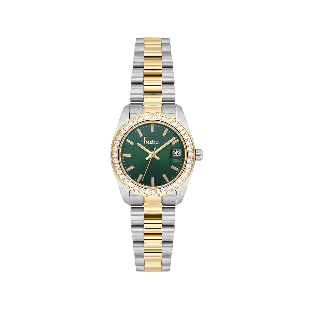 Freelook Lumiere Silver and Gold Stainless Steel Watch for Women FL.4.10022-4