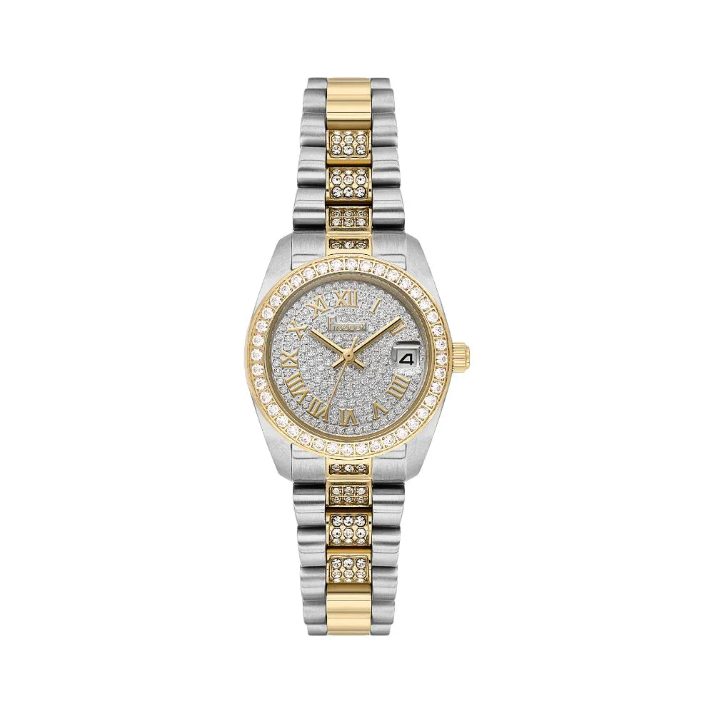 Freelook Charmant Silver and Gold Stainless Steel Watch for Women FL.4.10023-2 - Daniel Klein Saudi Arabia