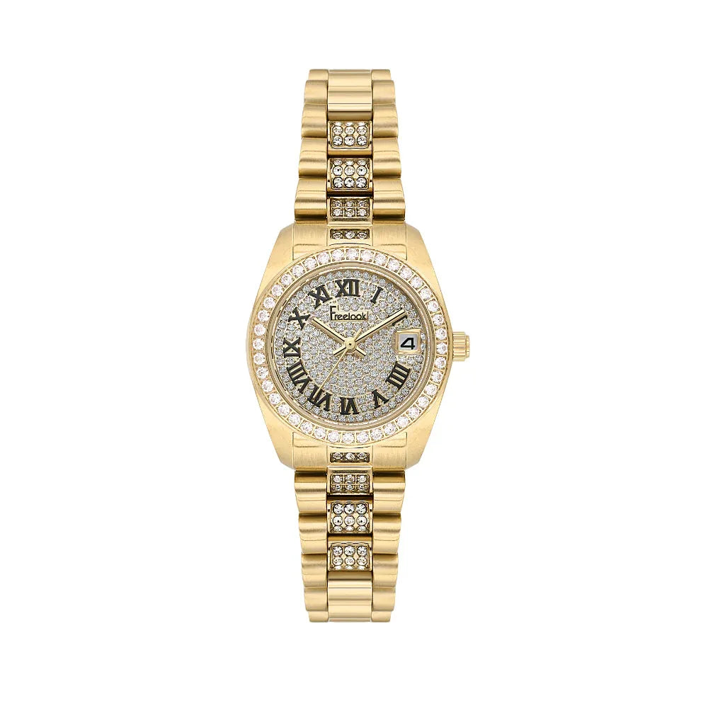 Freelook Charmant Gold Stainless Steel Watch for Women FL.4.10023-3 - Daniel Klein Saudi Arabia