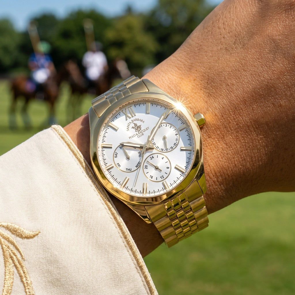 Santa Barbara Polo & Racquet Club Unique Gold Stainless Steel Watch for Women SB.1.10409-6