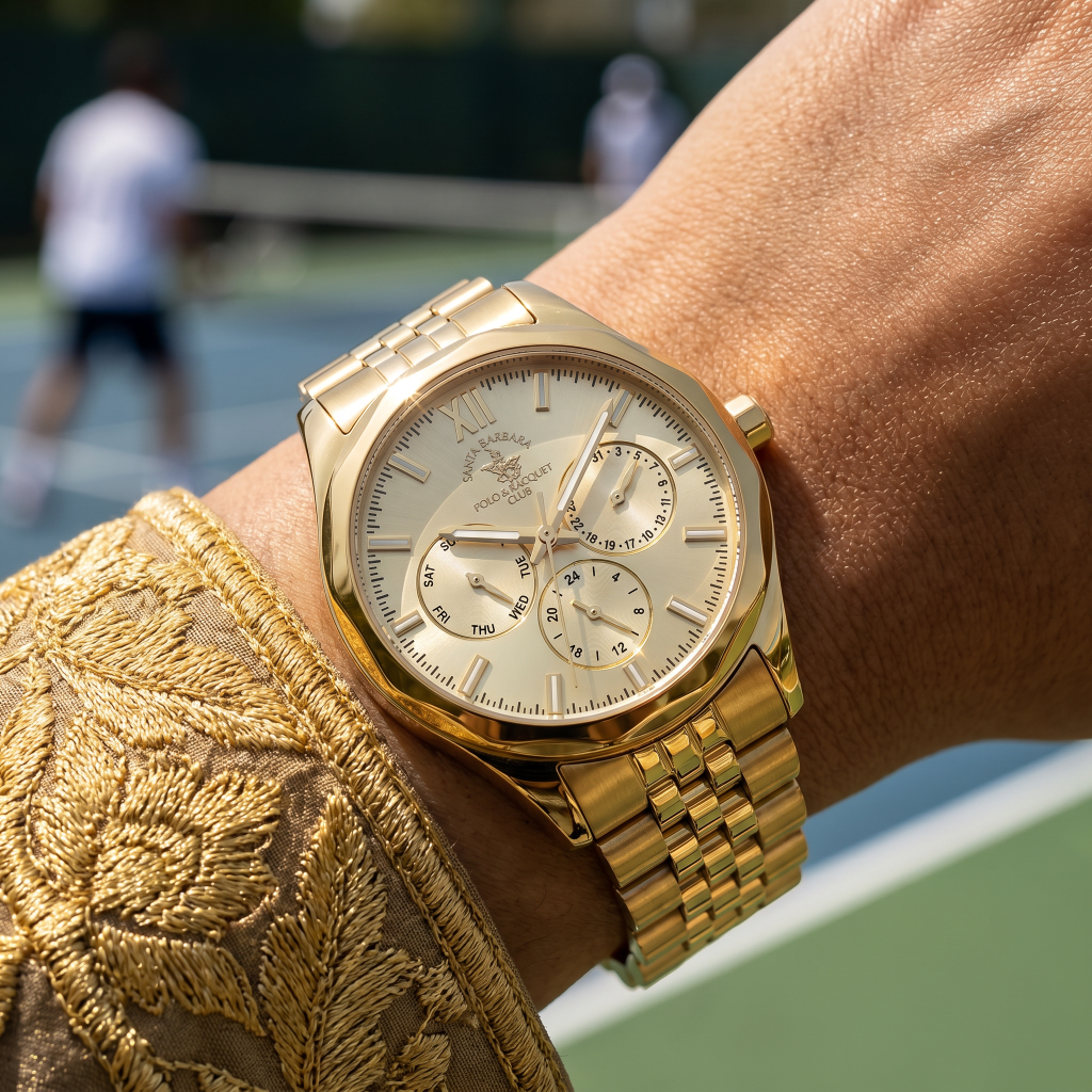 Santa Barbara Polo & Racquet Club Unique Gold Stainless Steel Watch for Women SB.1.10409-8