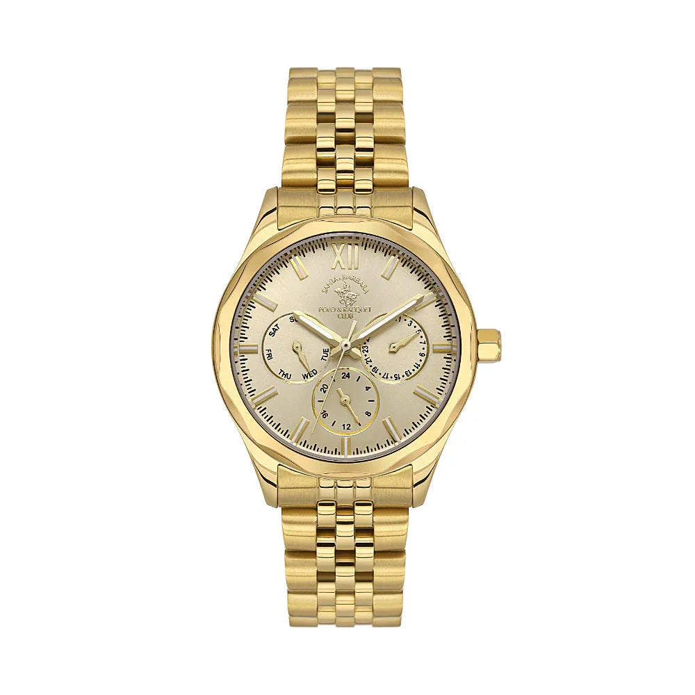 Santa Barbara Polo & Racquet Club Unique Gold Stainless Steel Watch for Women SB.1.10409-8 - Daniel Klein Saudi Arabia