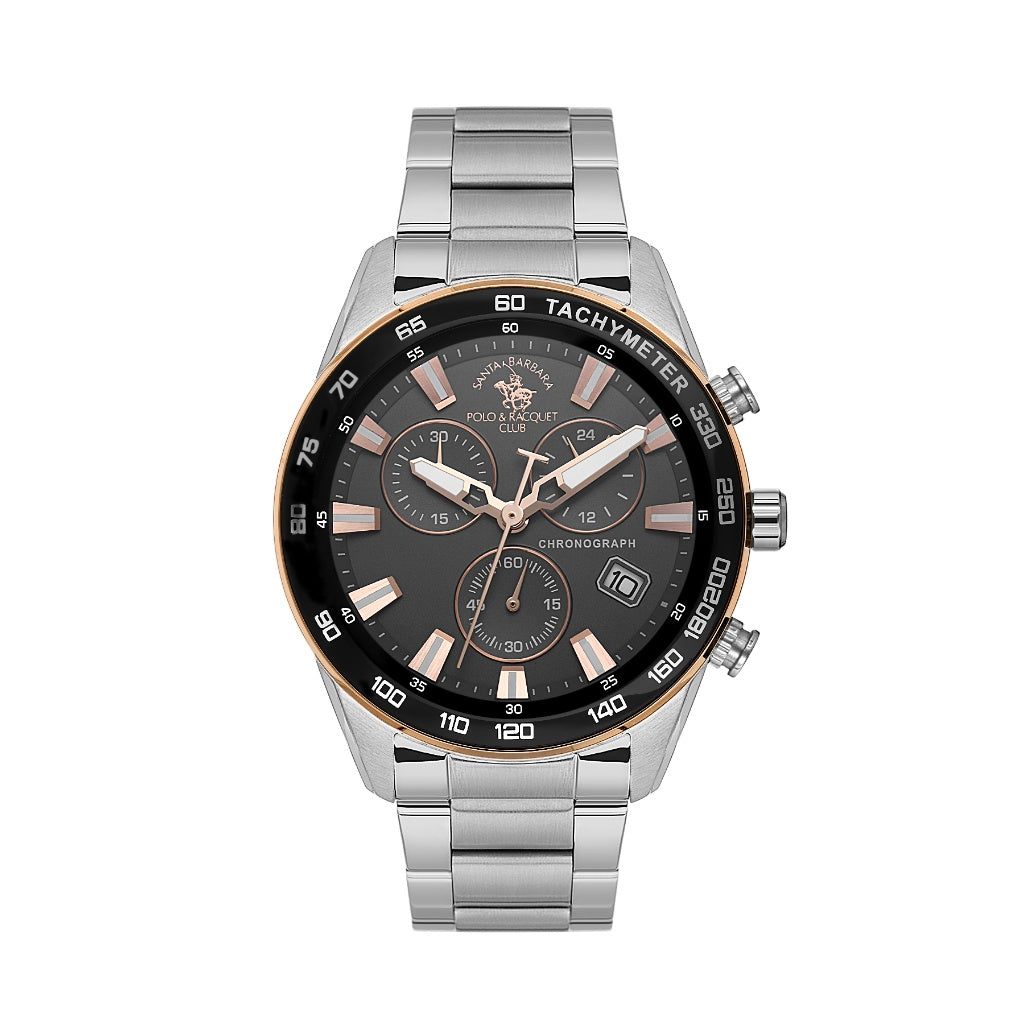 Santa Barbara Polo & Racquet Club Silver Stainless Steel Watch for Men SB.1.10430-4