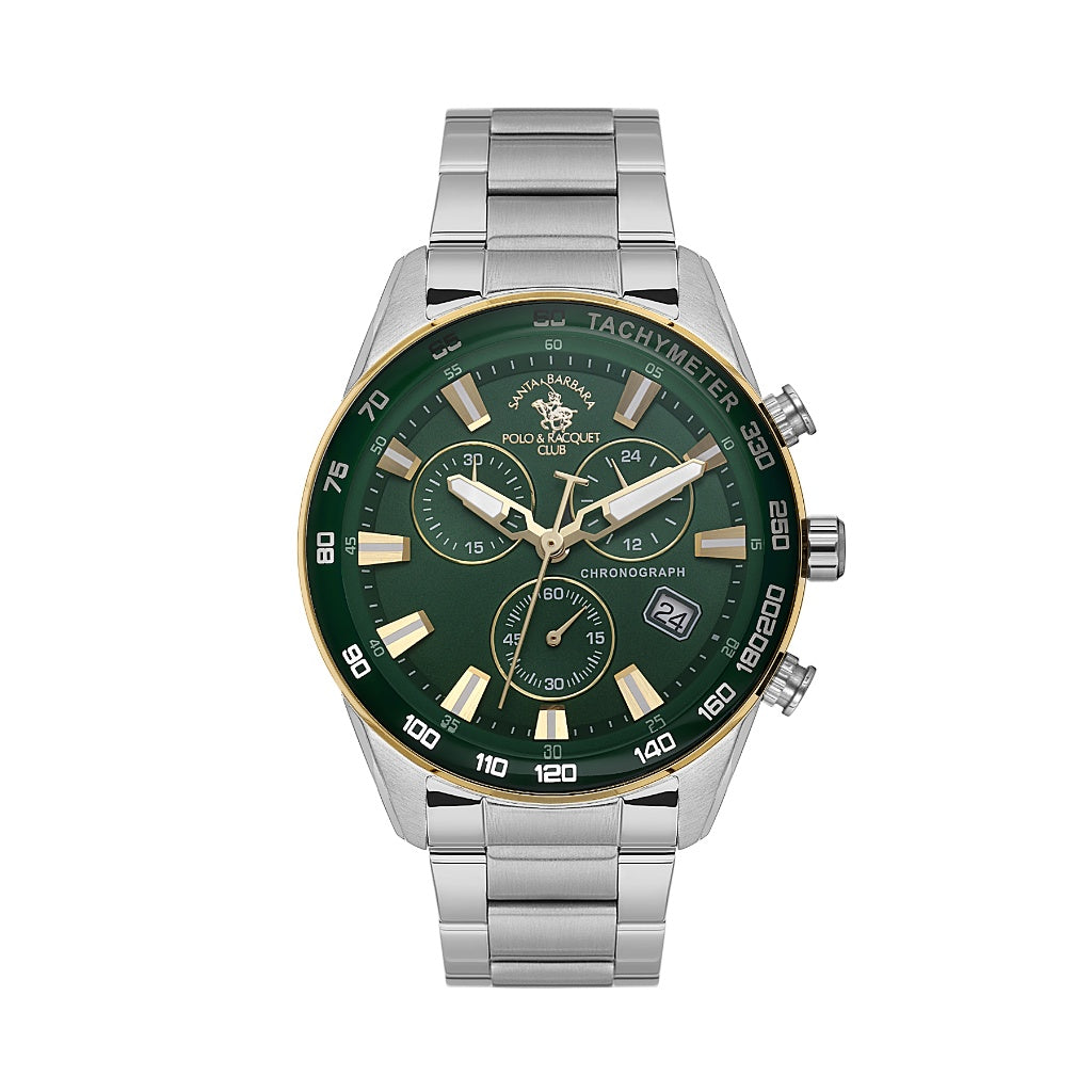 Santa Barbara Polo & Racquet Club Silver Stainless Steel Watch for Men SB.1.10430-7