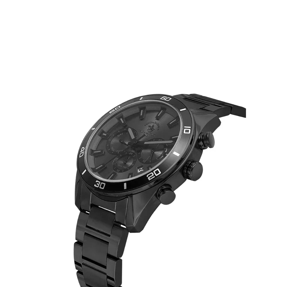Santa Barbara Polo & Racquet Club Black Stainless Steel Watch for Men SB.1.10498-5 - Daniel Klein Saudi Arabia