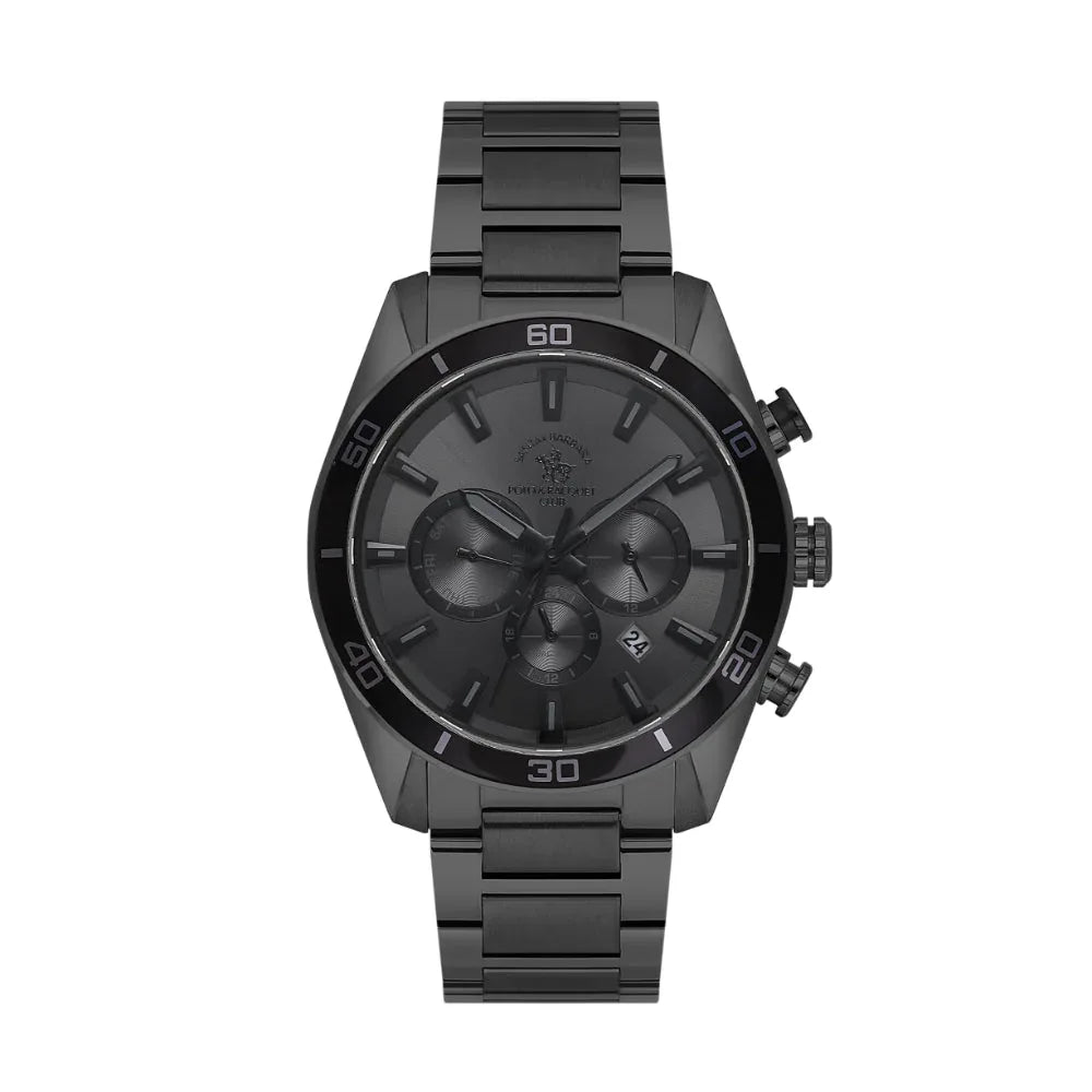 Santa Barbara Polo & Racquet Club Black Stainless Steel Watch for Men SB.1.10498-5 - Daniel Klein Saudi Arabia