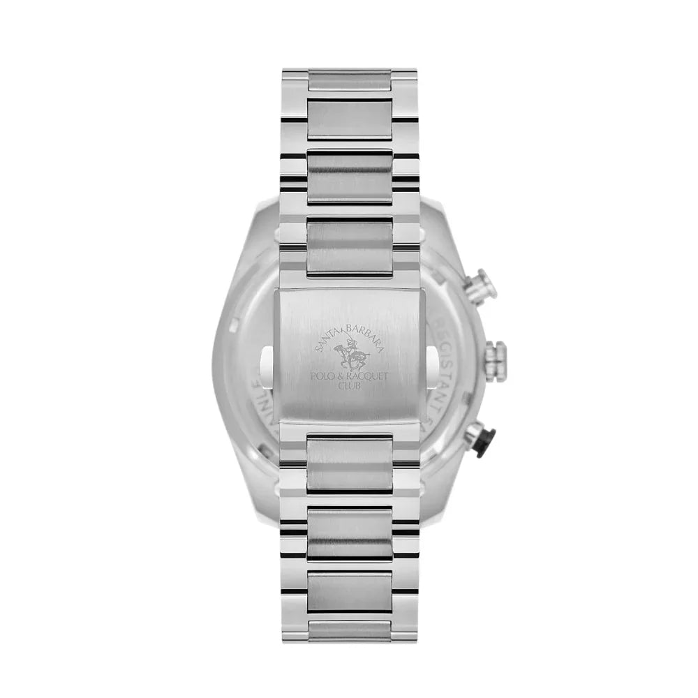 Santa Barbara Polo & Racquet Club Silver Stainless Steel Watch for Men SB.1.10498-7 - Daniel Klein Saudi Arabia