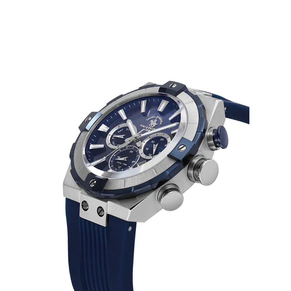 Santa Barbara Polo & Racquet Club Dark Blue Silicone Band Watch for Men SB.1.10510-9 - Daniel Klein Saudi Arabia