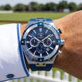 Santa Barbara Polo & Racquet Club Dark Blue Silicone Band Watch for Men SB.1.10510-9