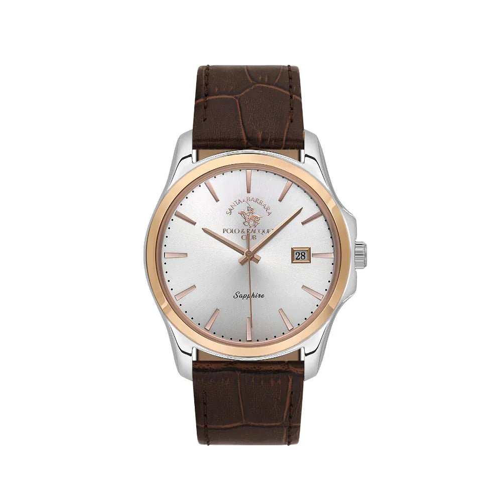Santa Barbara Polo & Racquet Club Noble Dark Brown Leather Watch for Men SB.1.10535-3 - Daniel Klein Saudi Arabia