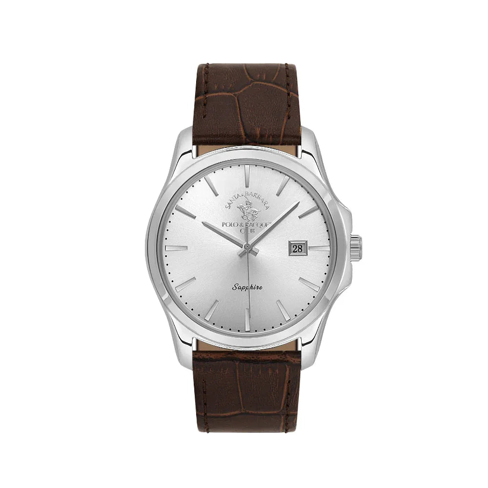 Santa Barbara Polo & Racquet Club Noble Brown Leather Watch for Men SB.1.10535-7 - Daniel Klein Saudi Arabia