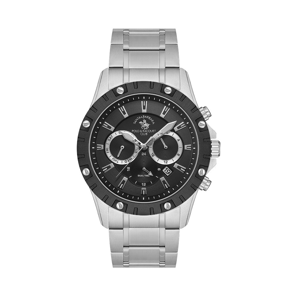 Santa Barbara Polo & Racquet Club Silver Stainless Steel Watch for Men SB.1.10545-1
