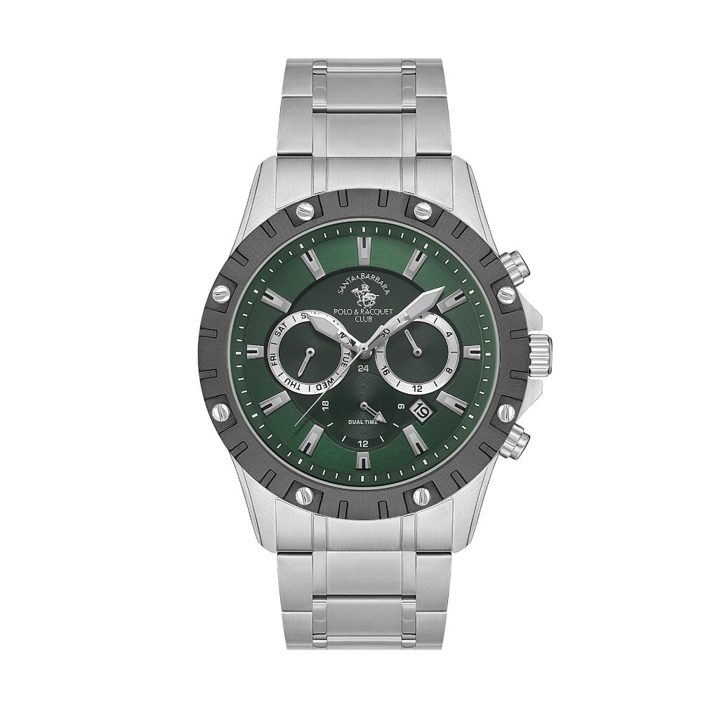 Santa Barbara Polo & Racquet Club Silver Stainless Steel Watch for Men SB.1.10545-3