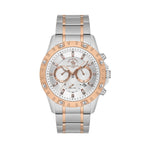 Santa Barbara Polo & Racquet Club Silver and Rose Gold Stainless Steel Watch for Men SB.1.10545-5