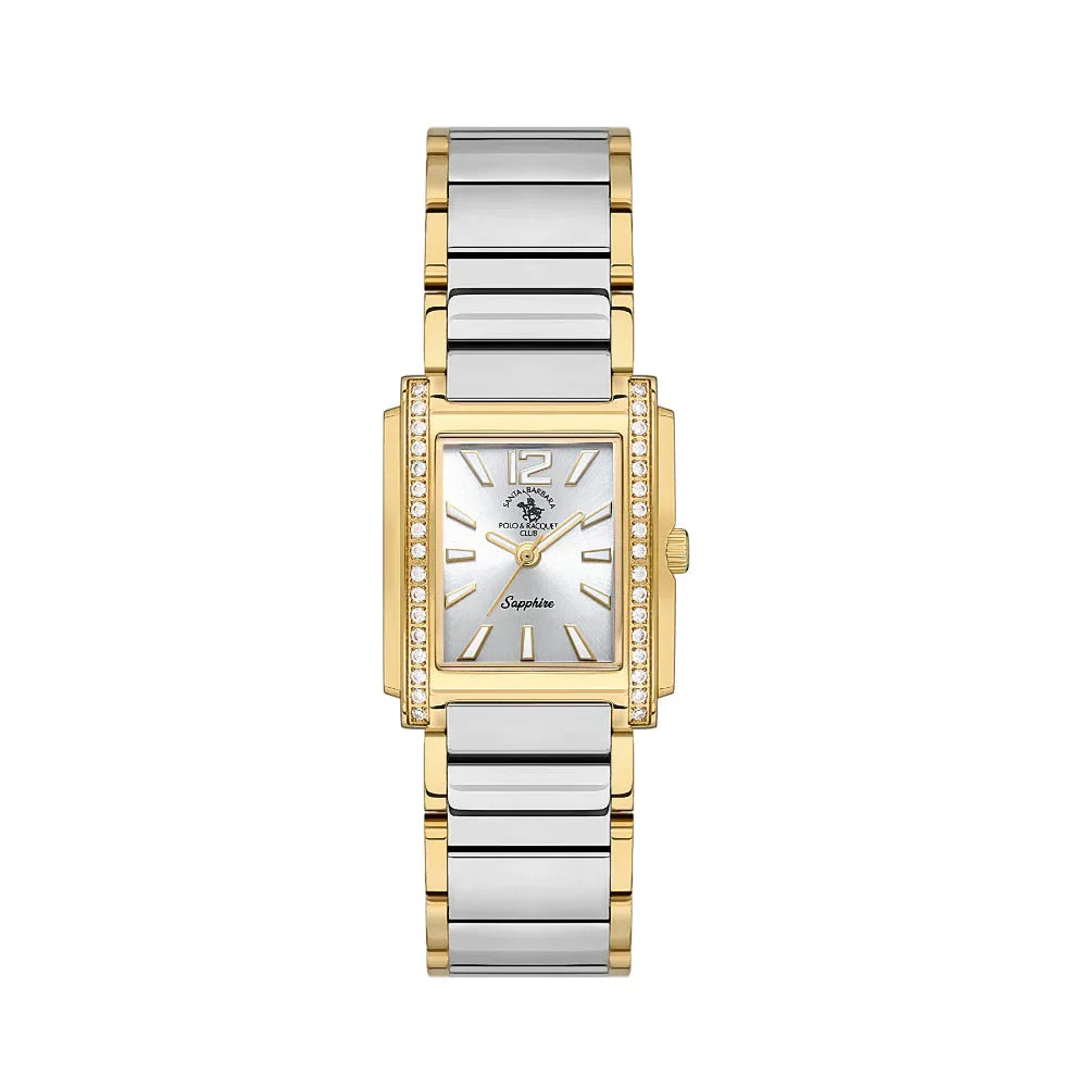 Santa Barbara Polo & Racquet Club Luxury Silver and Gold Stainless Steel Watch for Women SB.1.10547-3 - Daniel Klein Saudi Arabia