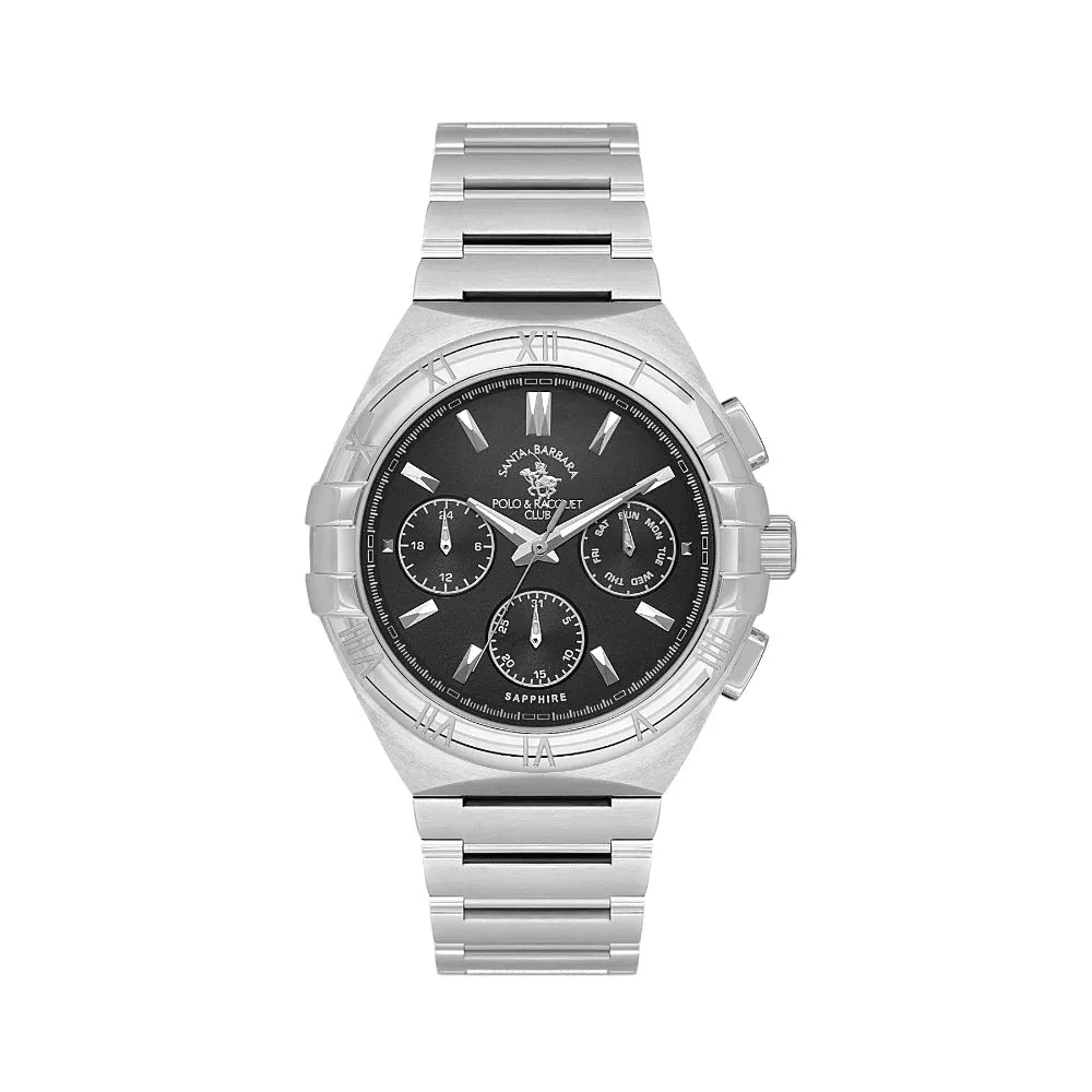 Santa Barbara Polo & Racquet Club Luxury Silver Stainless Steel Watch for Men SB.1.10548-1 - Daniel Klein Saudi Arabia