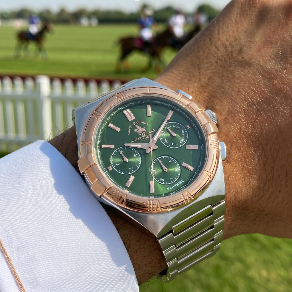 Santa Barbara Polo & Racquet Club Luxury Silver Stainless Steel Watch for Men SB.1.10548-4