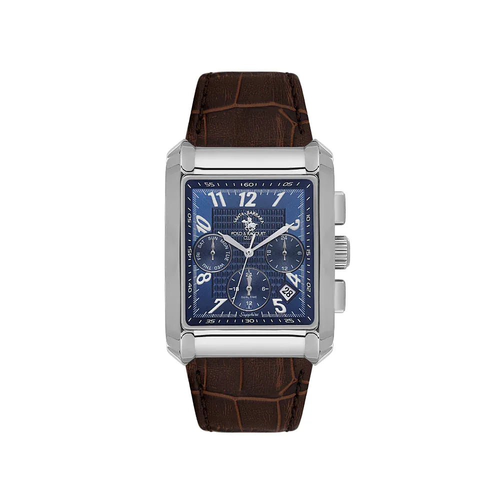 Santa Barbara Polo & Racquet Club Legend Dark Brown Genuine Leather Watch for Men SB.1.10550-3 - Daniel Klein Saudi Arabia