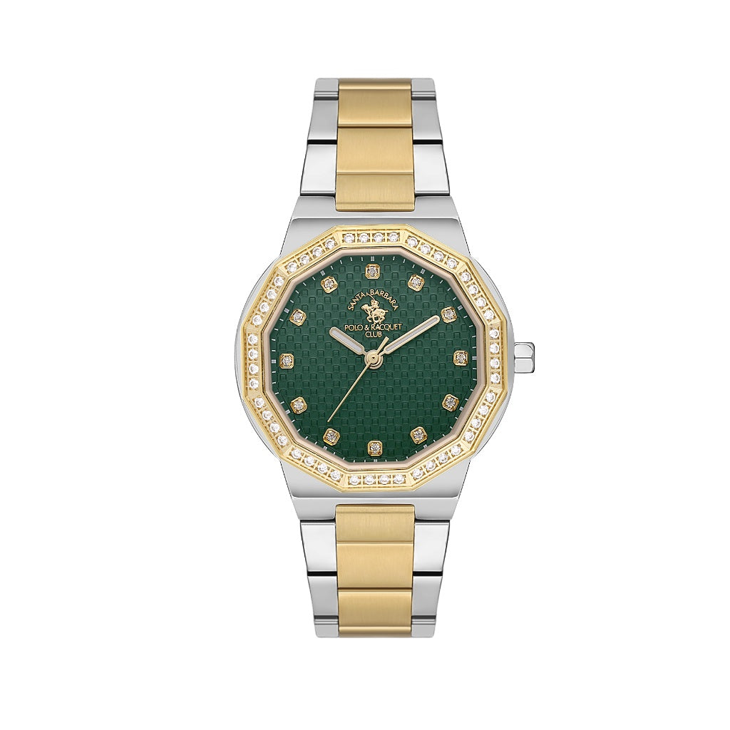 Santa Barbara Polo & Racquet Club Silver and Gold Stainless Steel Watch for Women SB.1.10552-4