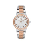 Santa Barbara Polo & Racquet Club Silver and Rose Gold Stainless Steel Watch for Women SB.1.10552-5