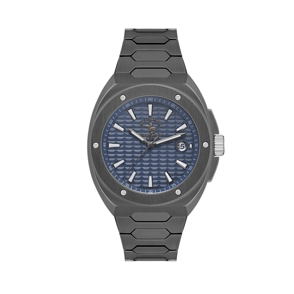 Santa Barbara Polo & Racquet Club Black Stainless Steel Watch for Men SB.1.10557-5
