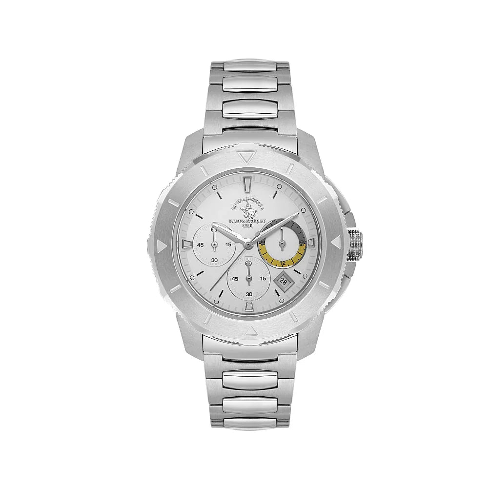 Santa Barbara Polo & Racquet Club Legend Silver Stainless Steel Watch for Men SB.1.10561-1 - Daniel Klein Saudi Arabia