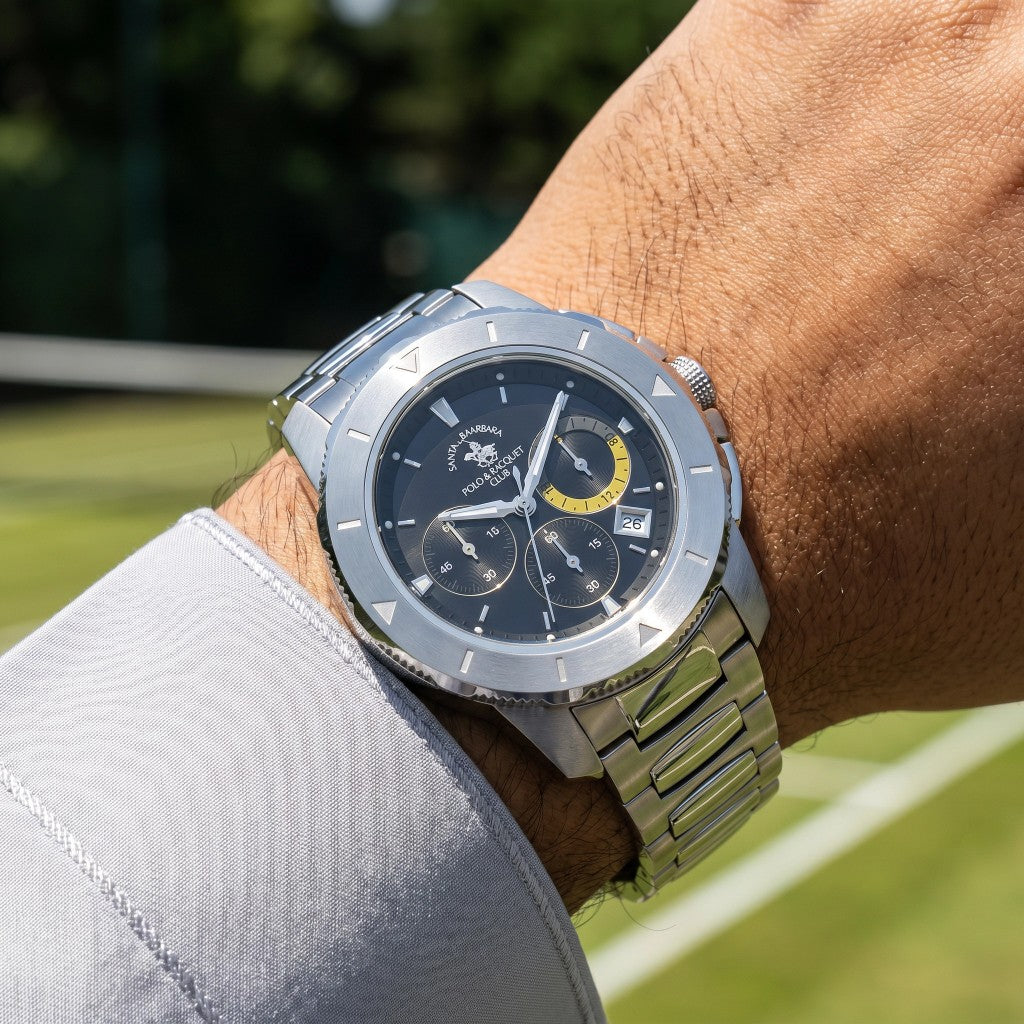 Santa Barbara Polo & Racquet Club Legend Silver Stainless Steel Watch for Men SB.1.10561-2