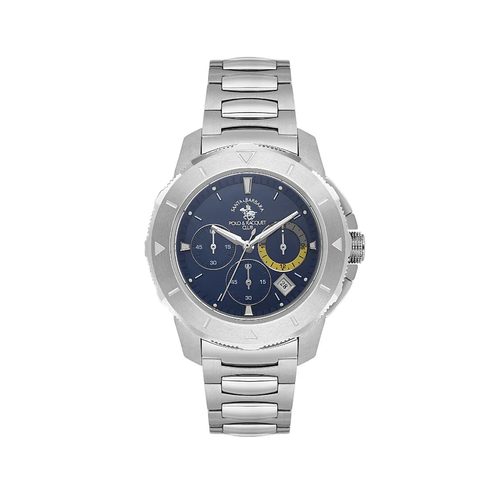 Santa Barbara Polo & Racquet Club Legend Silver Stainless Steel Watch for Men SB.1.10561-3 - Daniel Klein Saudi Arabia